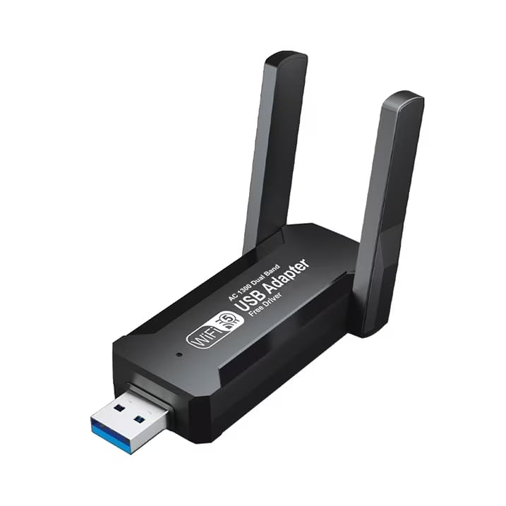 Wireless USB 3.0 WiFi Adapter AC1300Mbps Dual Band 5GHz/2.4GHz J20135