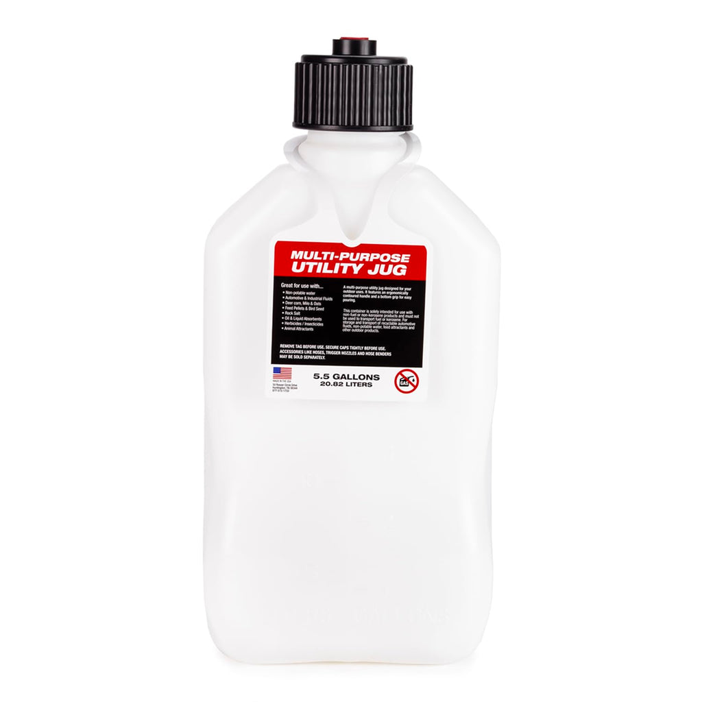 5.5 Gallon Utility Container with 14 Inch Hose, White (4 Pack) V3498