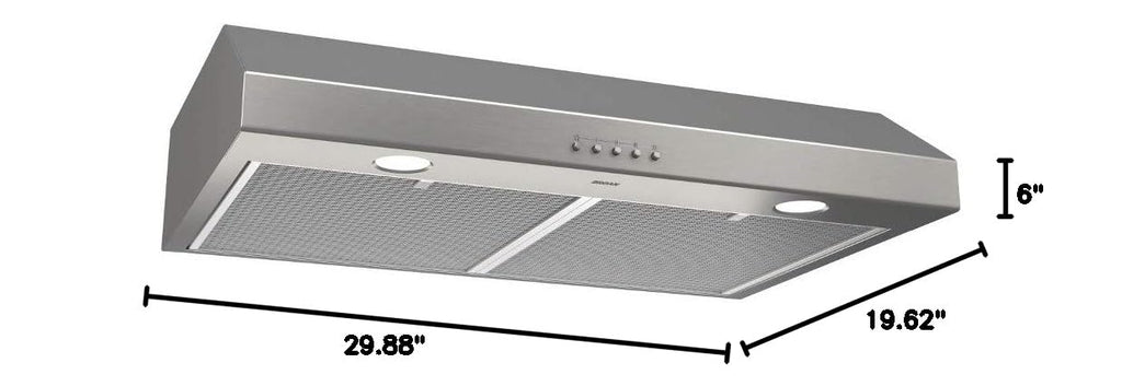 30-Inch Stainless Steel Under-Cabinet Range Hood F35761