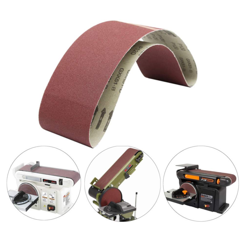 4 Inch x 36 Inch Sanding Belts, 5 Pack Aluminum Oxide V592471