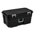 22 Gallon Black Wheeled Plastic Storage Trunk F210597