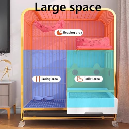 Heavy Duty Cat Cage Playpen Metal Cattery with Brake Casters U873