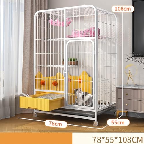 Heavy Duty Cat Cage Playpen Metal Cattery with Brake Casters U873