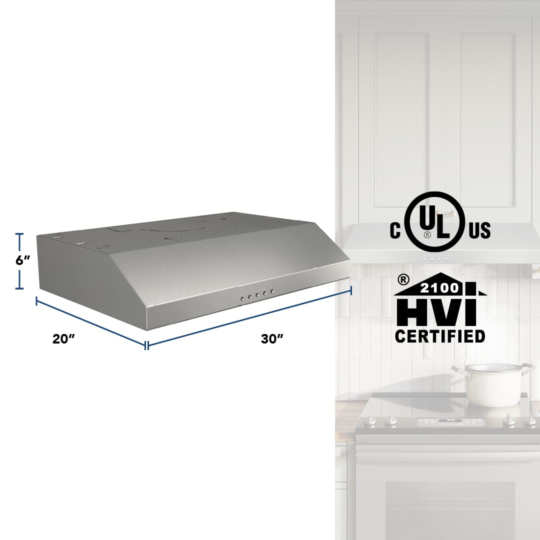 30-Inch Stainless Steel Under-Cabinet Range Hood F35761
