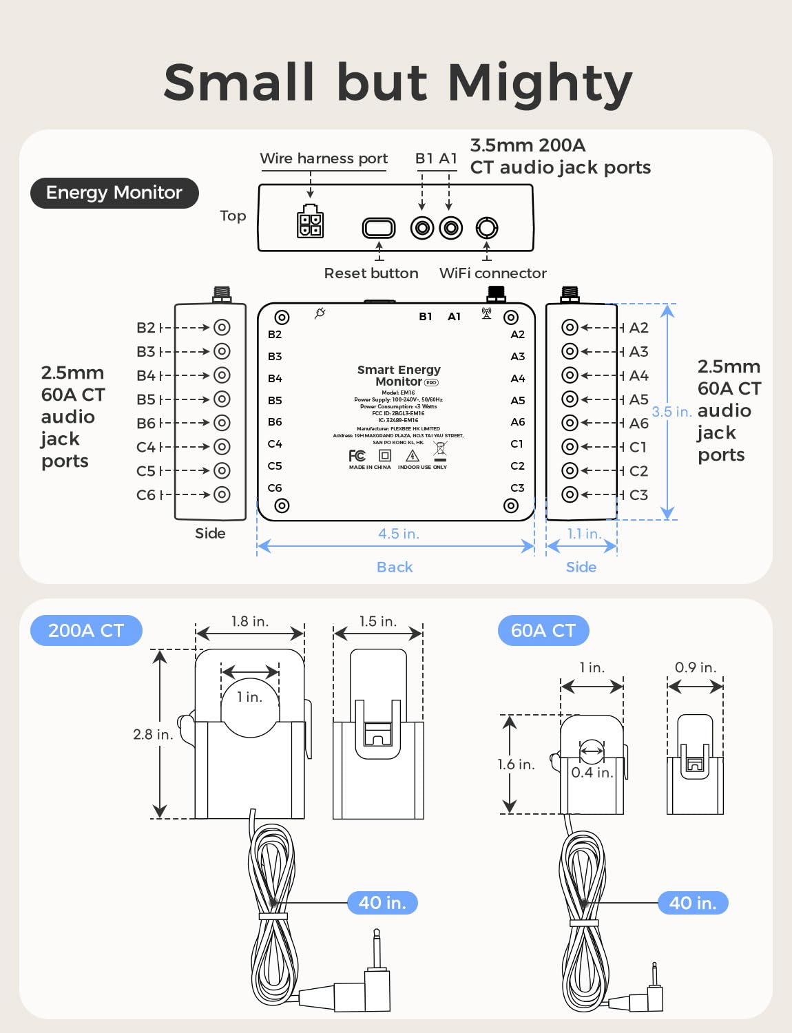 Smart Home Energy Monitor with 18 Circuit Monitoring H74282