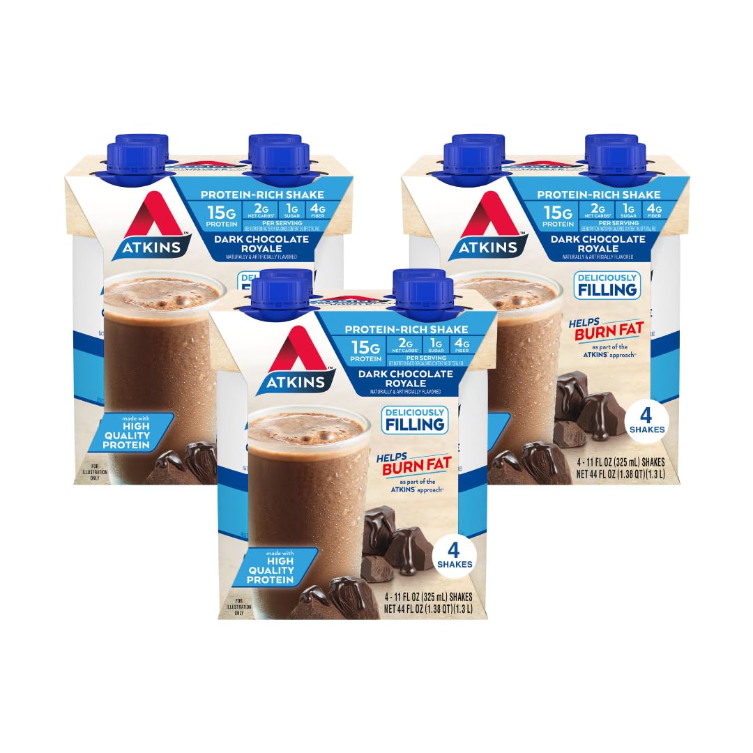Dark Chocolate Mocha Latte Protein Shake, 15g Protein, 4g Net Carb, 1g Sugar W808
