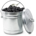 10-Gallon Galvanized Steel Trash Can with Locking Lid L59376