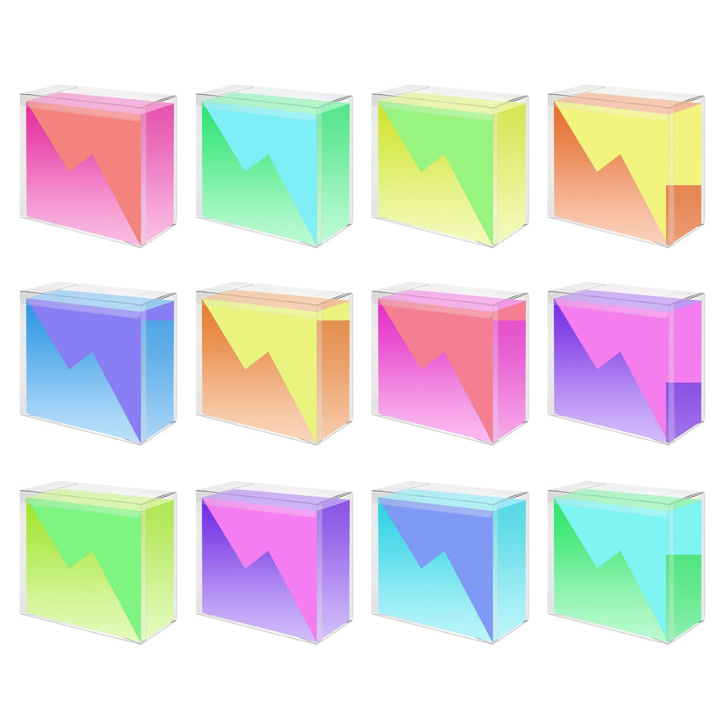 12 Pack Clear PET Plastic Display Storage Case 7.6 x 6.6 x 3.5 Inches B601652