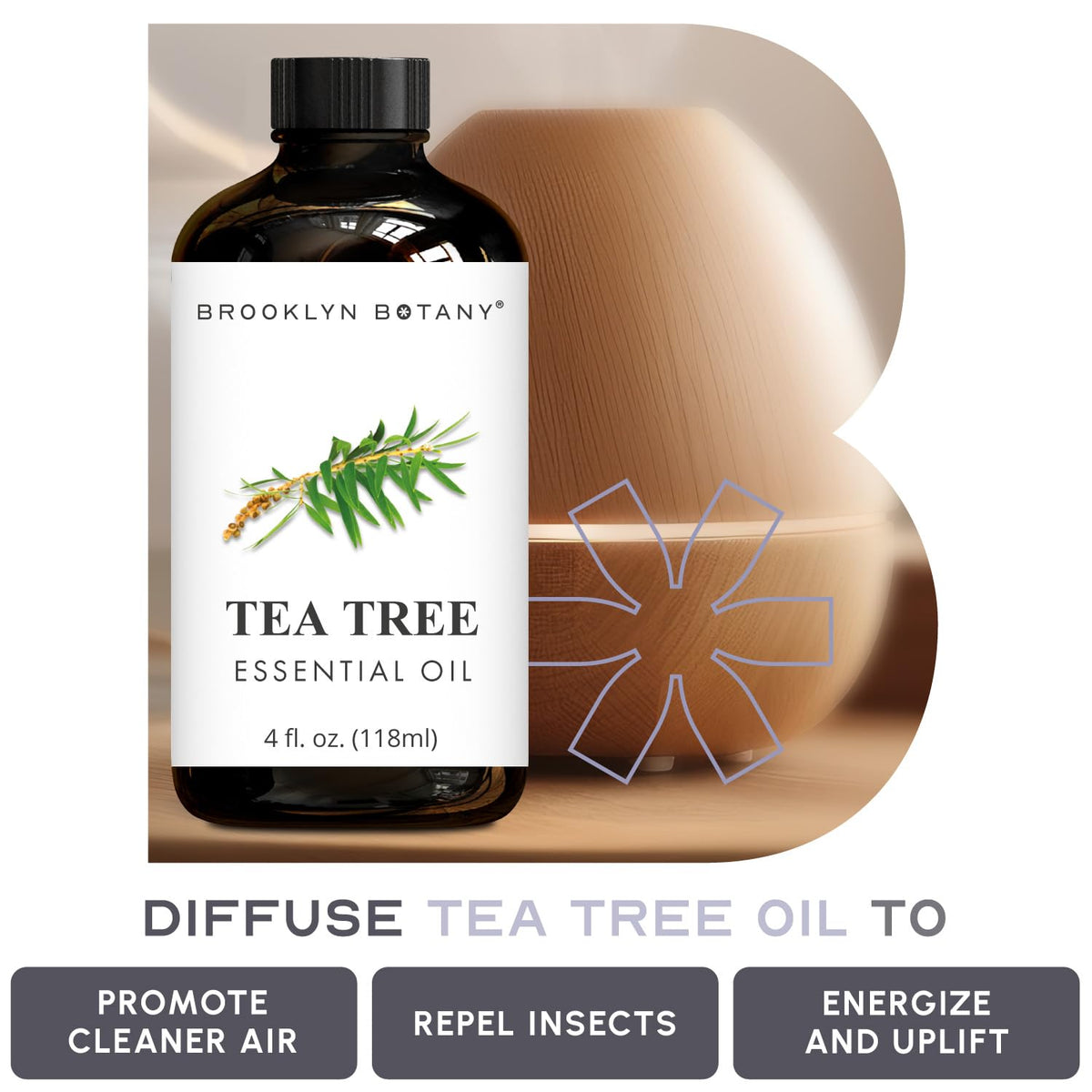Tea Tree & Grapefruit Essential Oils 4 Fl Oz (Pack of 2) C6331