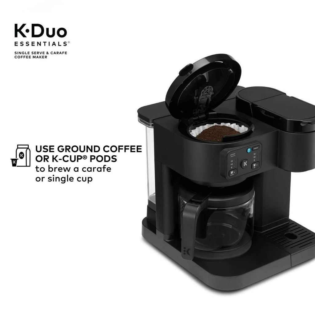 Single-Serve Pod Coffee Maker & Carafe, 72 Oz Reservoir, Black S29795