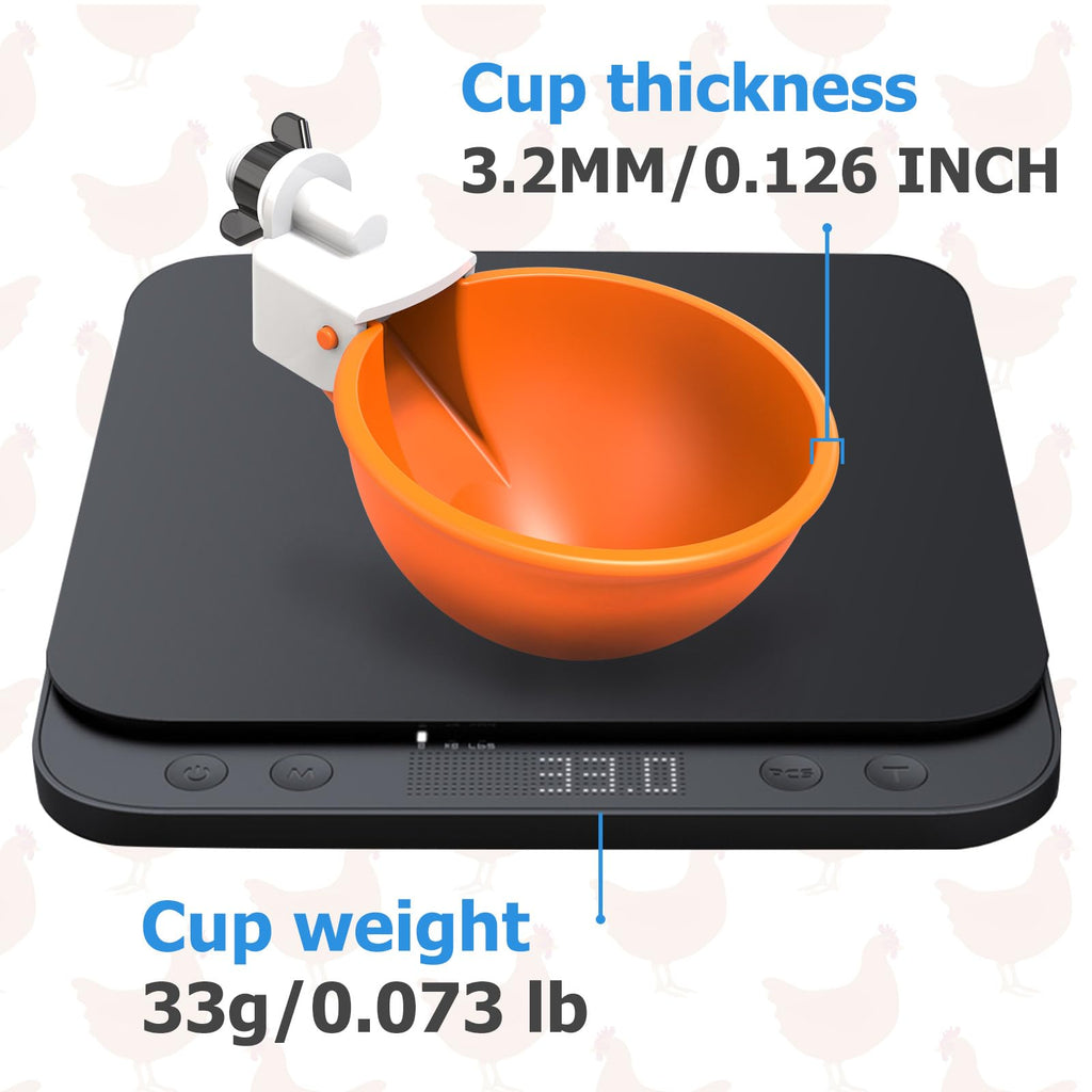 Large Automatic Chicken Waterer Cups with Inserts 5 Pack W205122