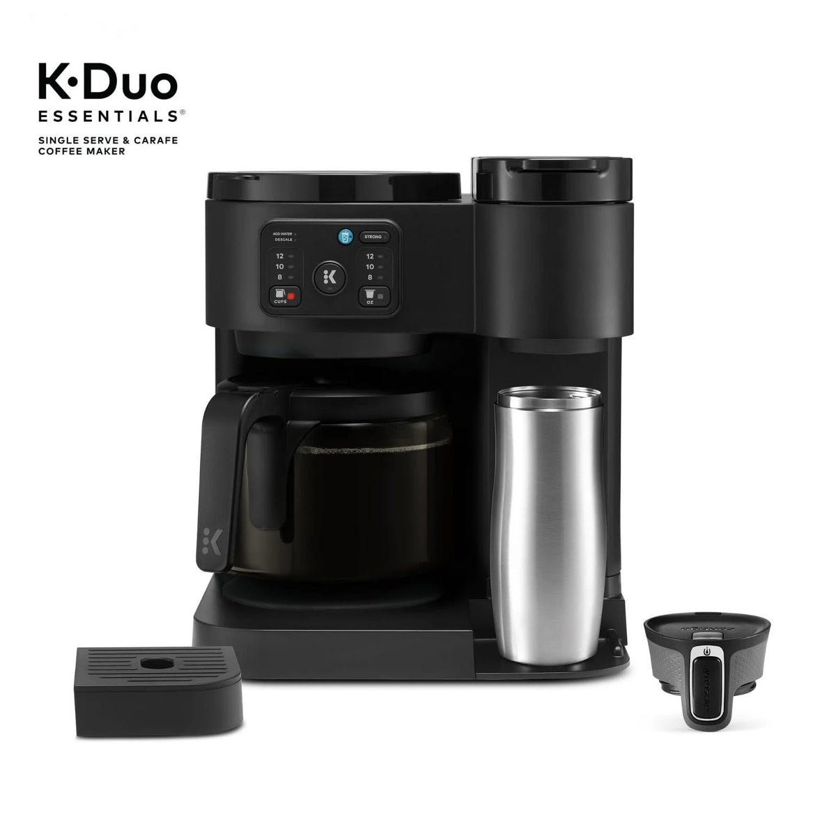Single-Serve Pod Coffee Maker & Carafe, 72 Oz Reservoir, Black S29795