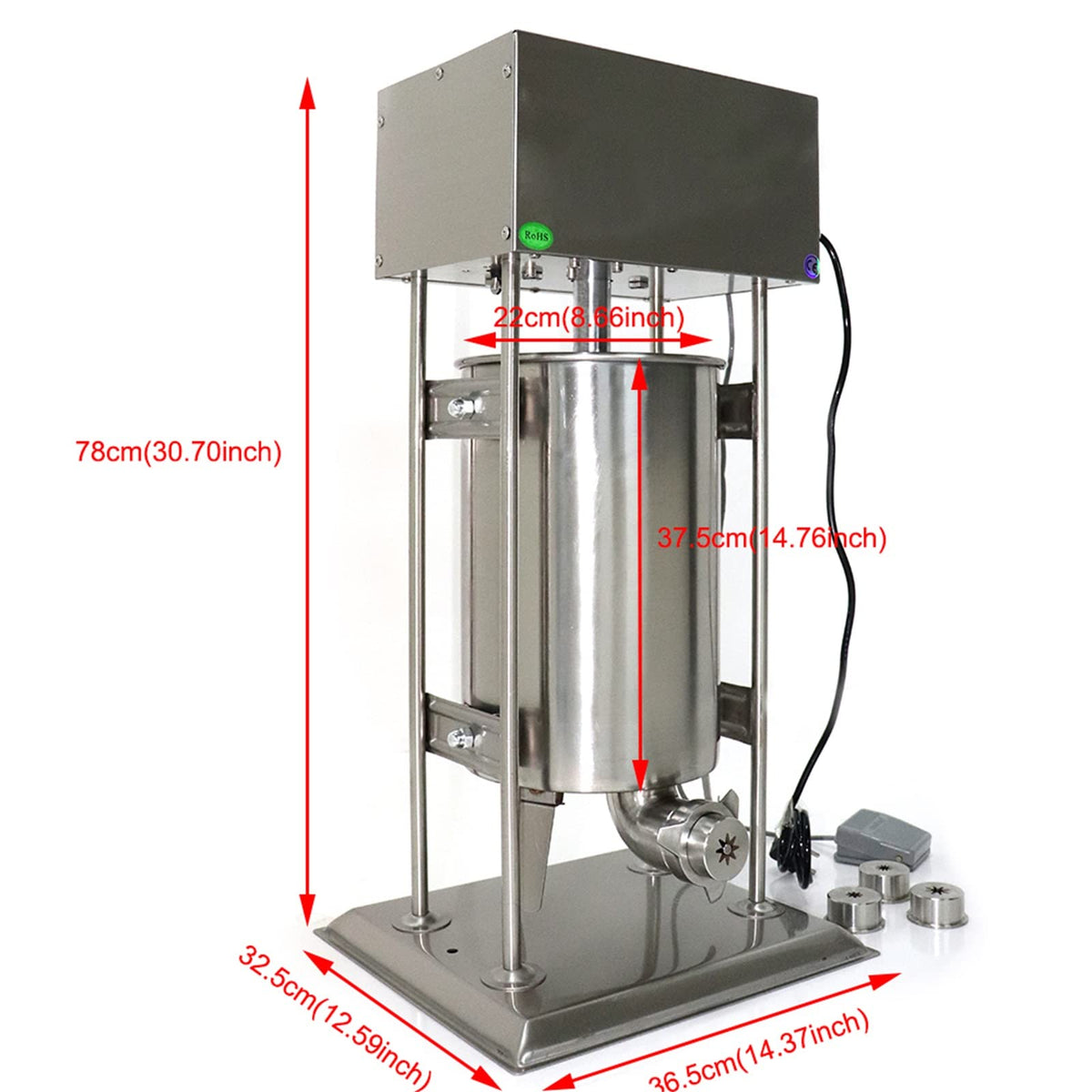 Stainless Steel 2 in 1 Vertical Sausage Stuffer A974