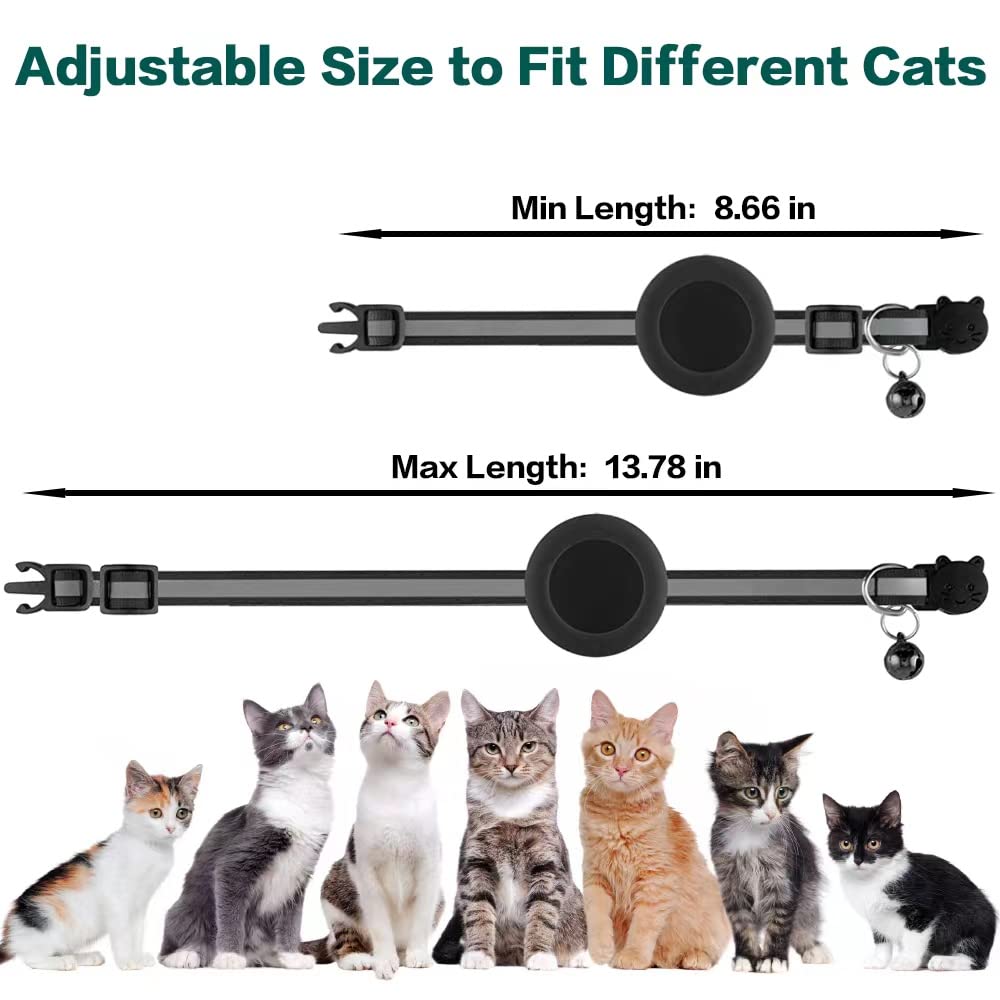 Breakaway Reflective Cat Collar with Air Tag Holder A208449