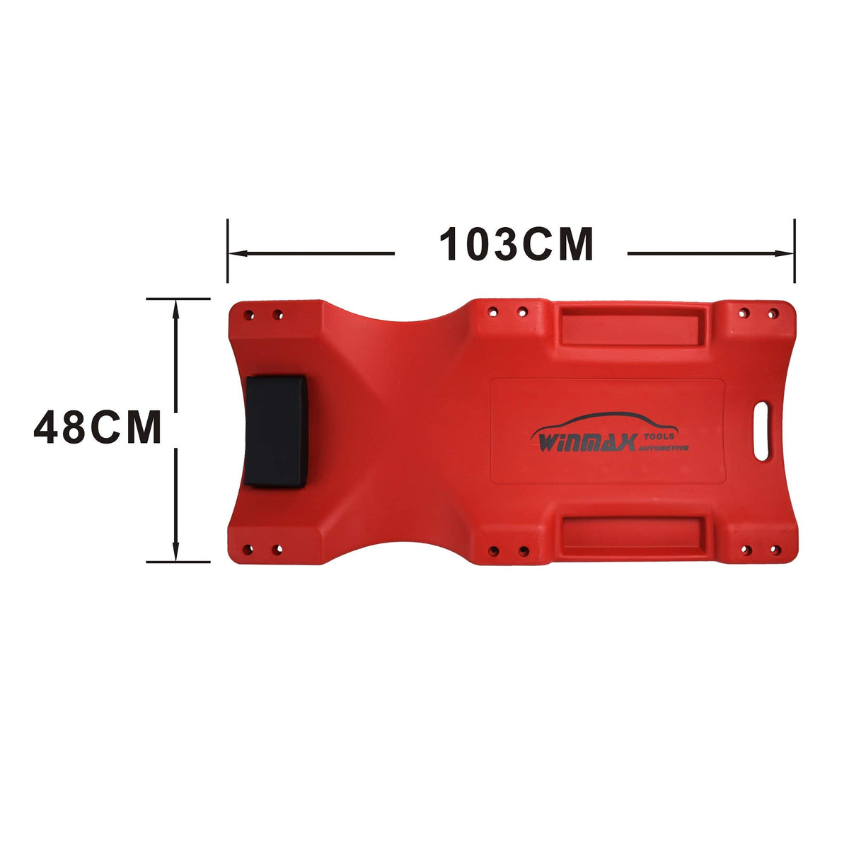 Red 40 Inch Plastic Rolling Creeper R26650