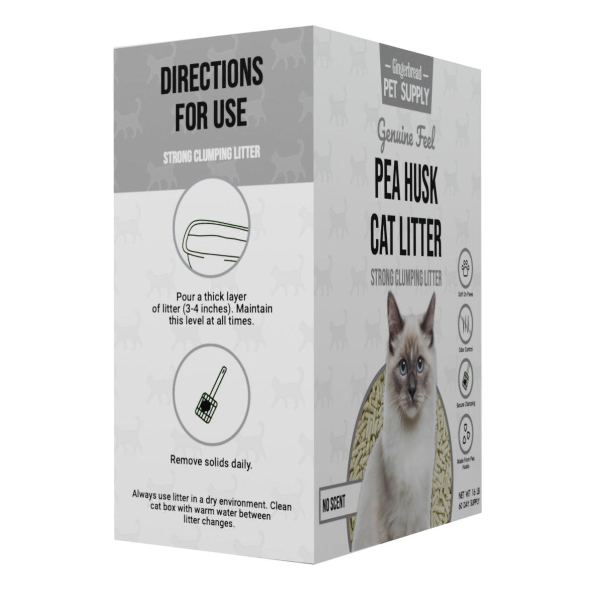 15 lbs Natural Unscented Cat Litter T74745