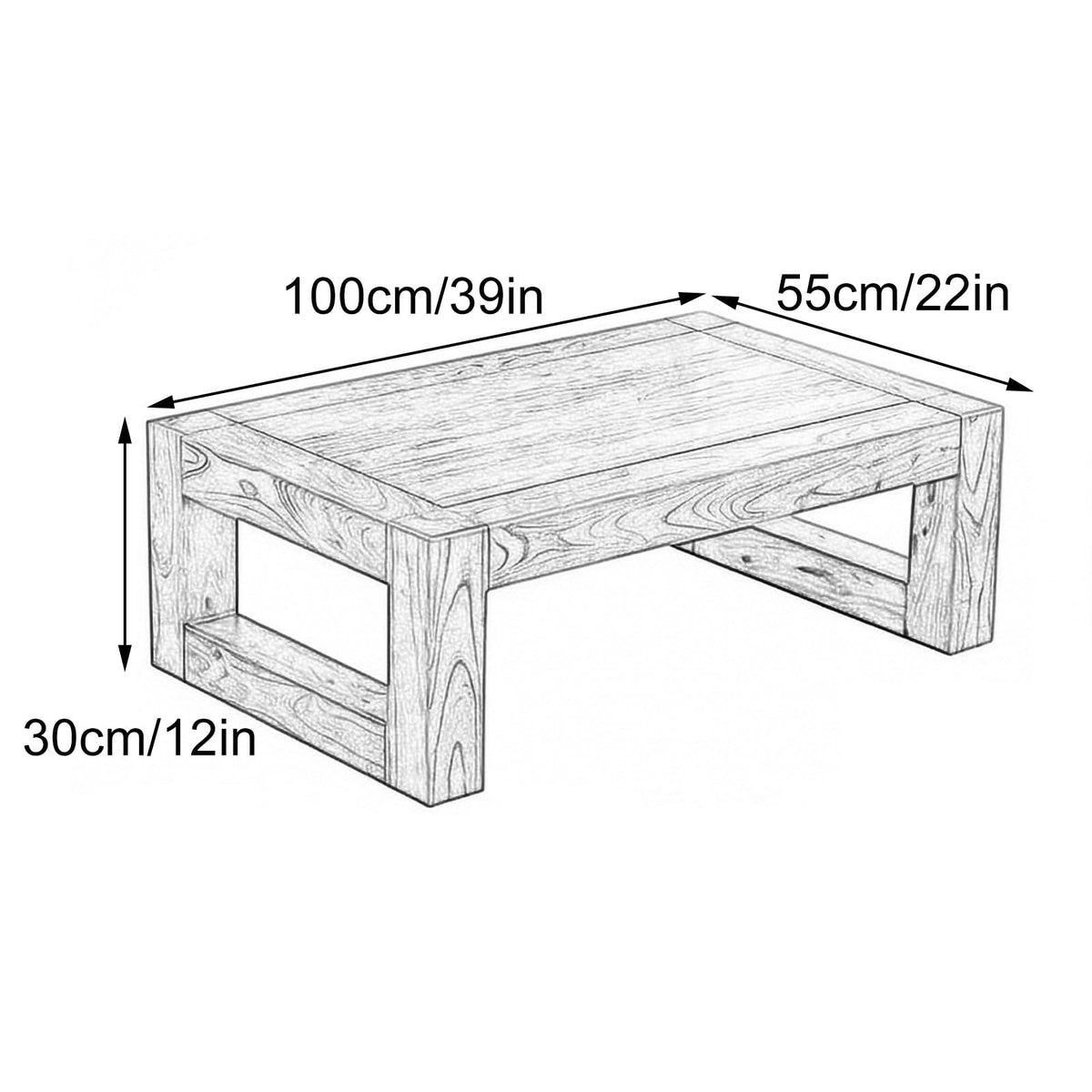 Square Wood Coffee Table P679794