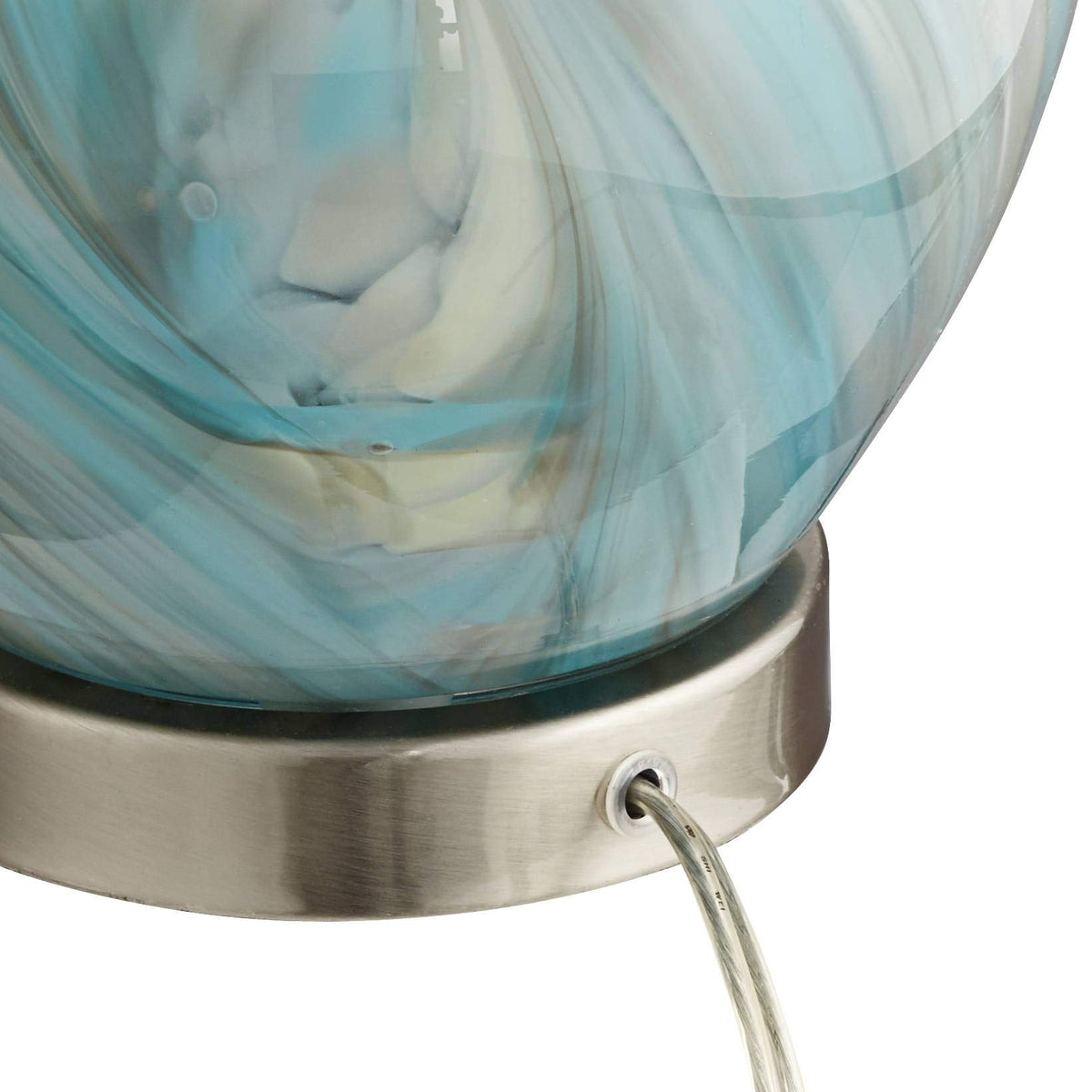 22" High Table Lamp Vase with Square White Marble Riser O64708