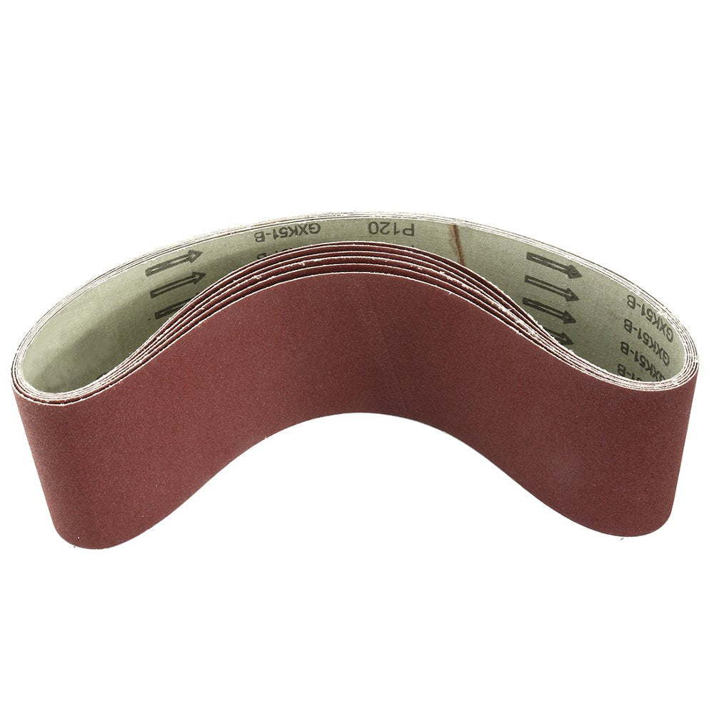 4 Inch x 36 Inch Sanding Belts, 5 Pack Aluminum Oxide V592471