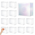 12 Pack Clear PET Plastic Display Storage Case 7.6 x 6.6 x 3.5 Inches B601652