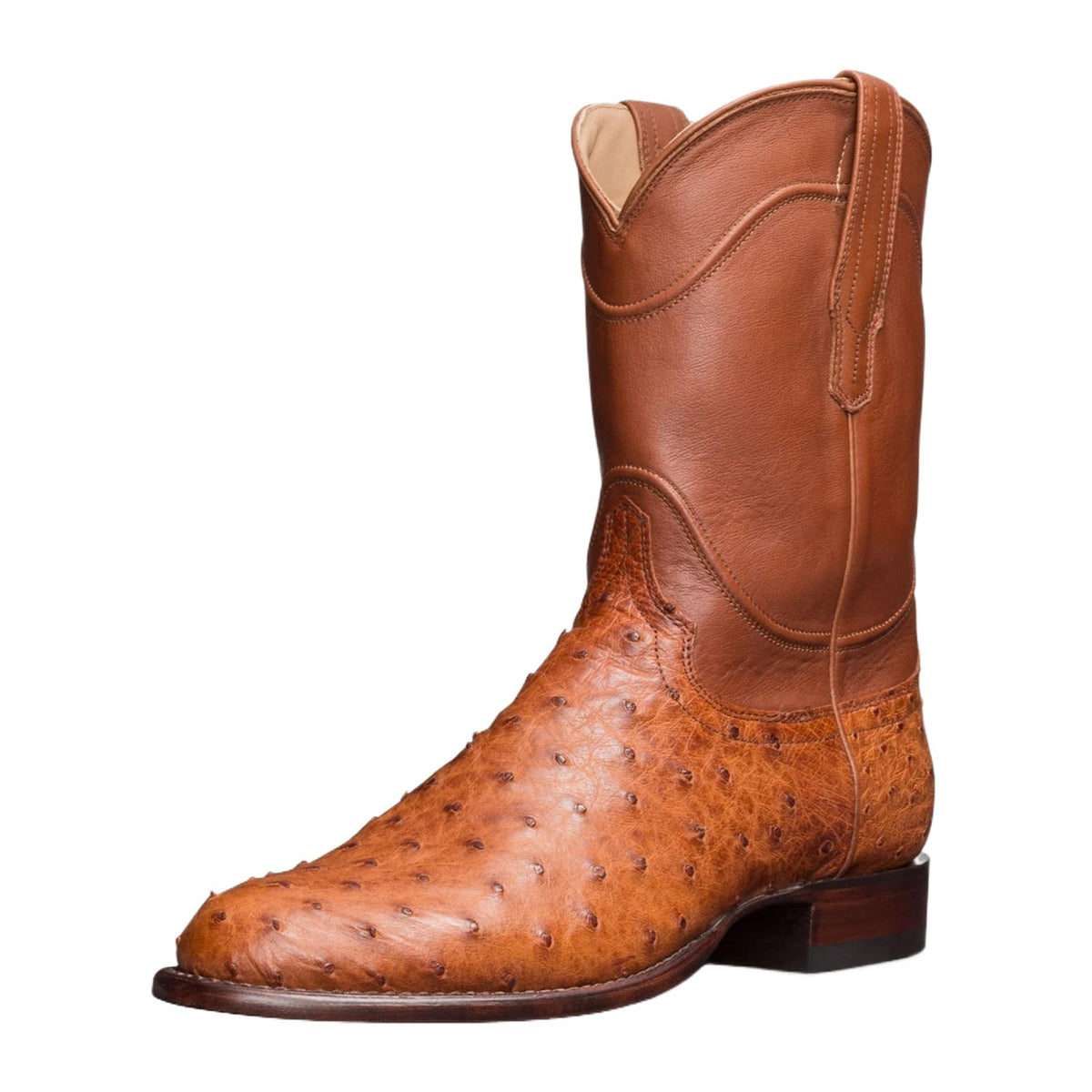 Men's Ostrich Pattern Leather Western Cowboy Boots M54058