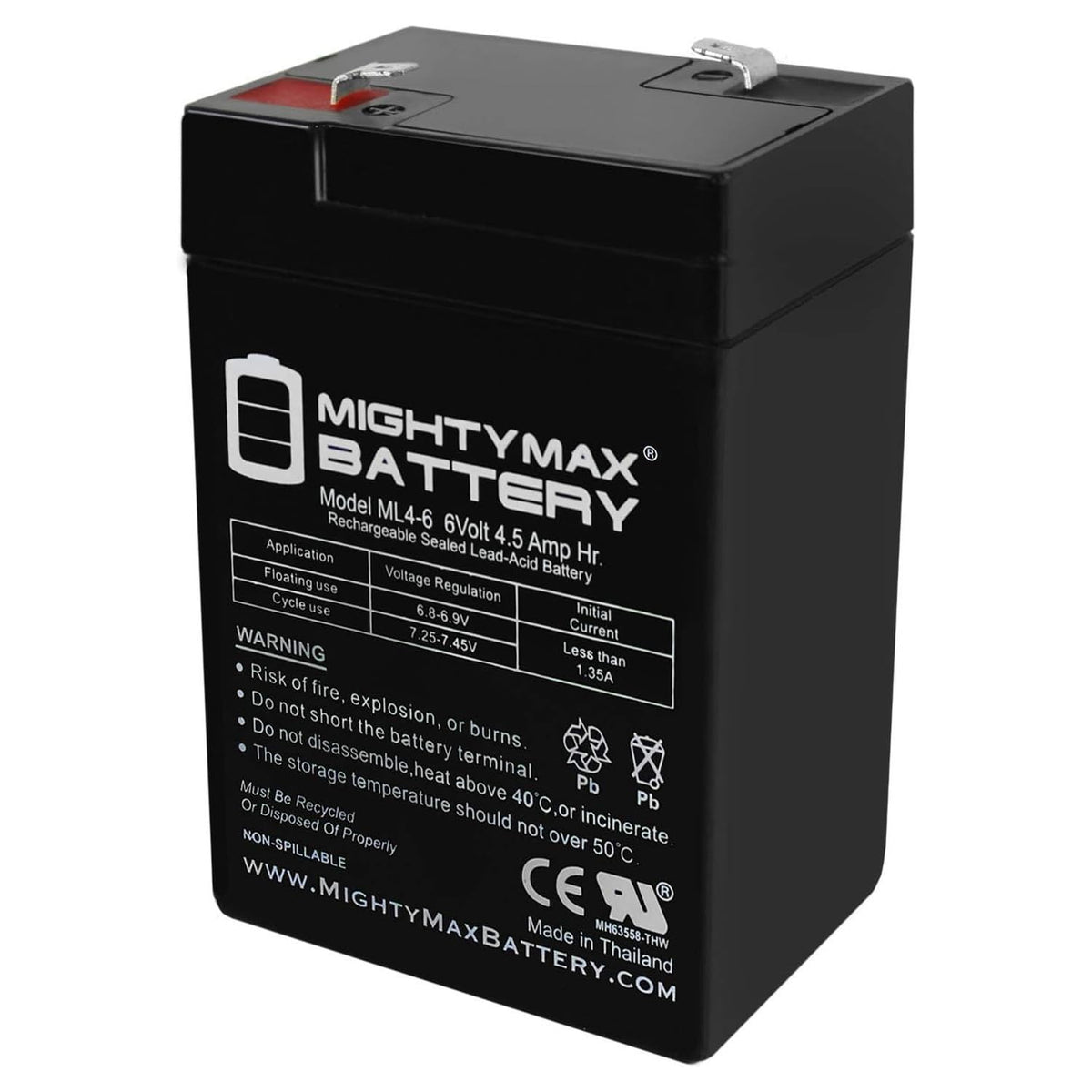 6V 4.5AH SLA Replacement Battery L95252