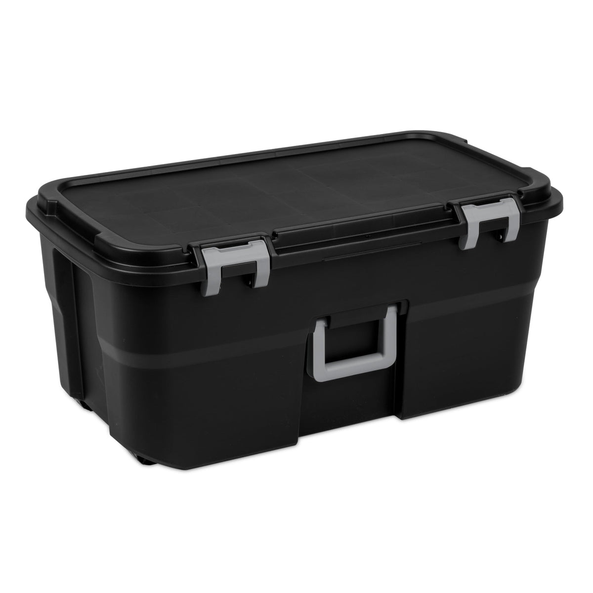 22 Gallon Wheeled Lockable Plastic Storage Footlocker A1155