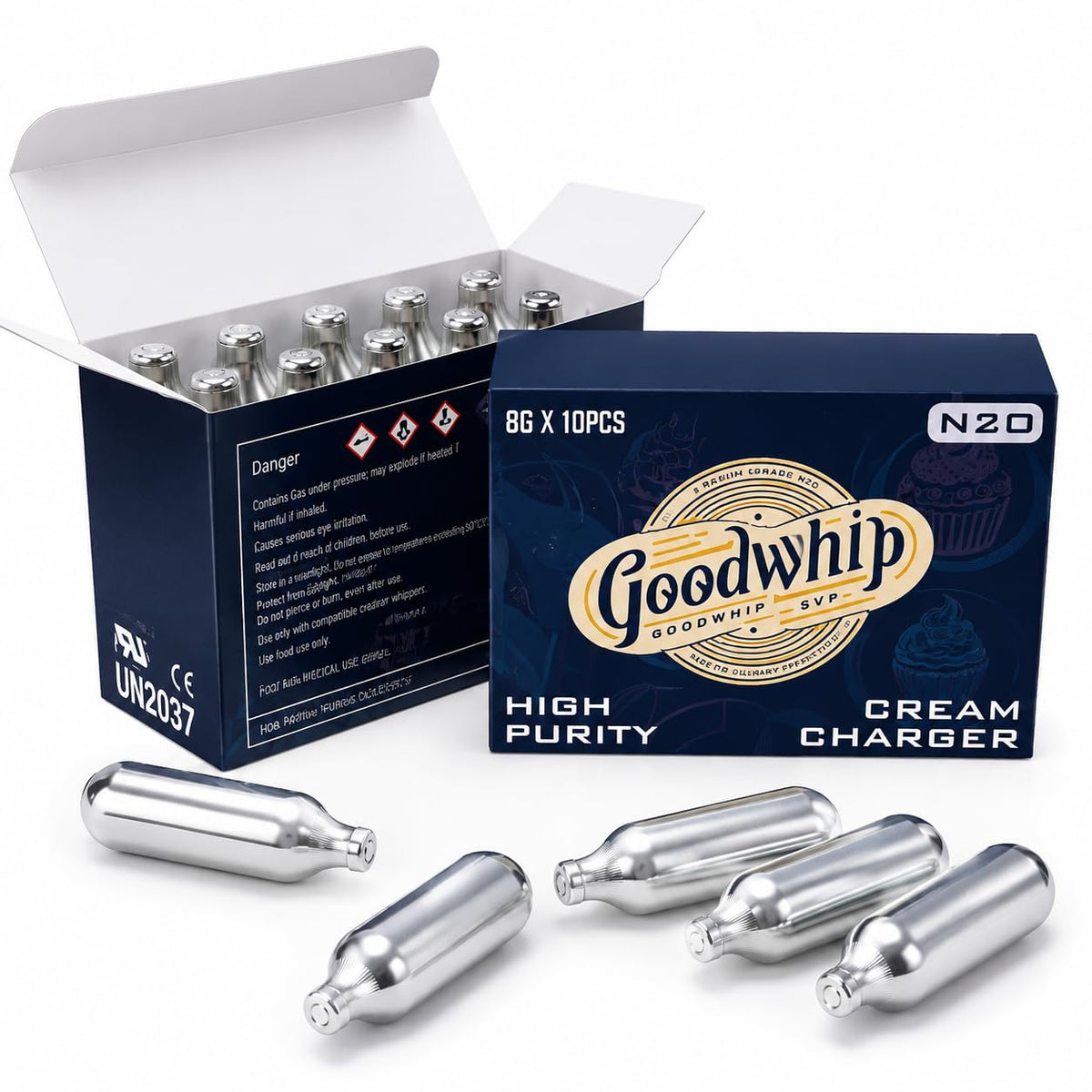 8g N2O Whipped Cream Chargers 10-Pack I60368