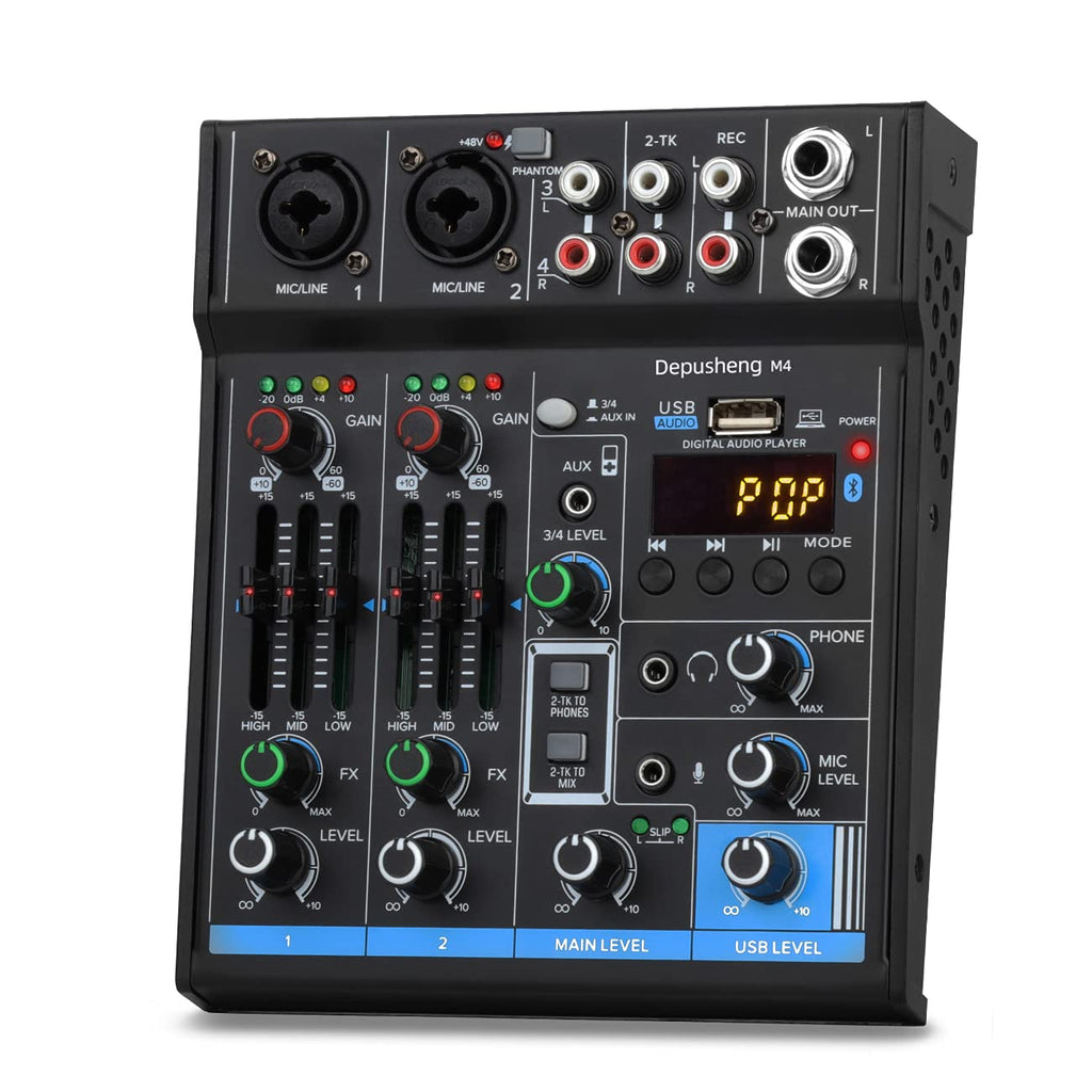 4 Channel USB Audio Mixer with Bluetooth H53769