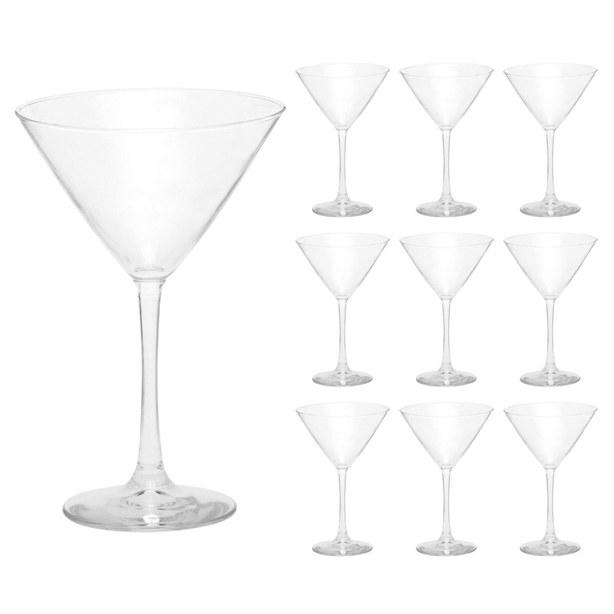 10 oz. Set of 10 Martini Glasses I494