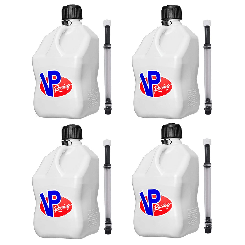 5.5 Gallon Utility Container with 14 Inch Hose, White (4 Pack) V3498