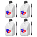 5.5 Gallon Utility Container with 14 Inch Hose, White (4 Pack) V3498