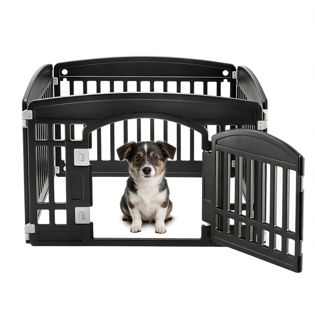 24" 4-Panel Black Dog Playpen O3835