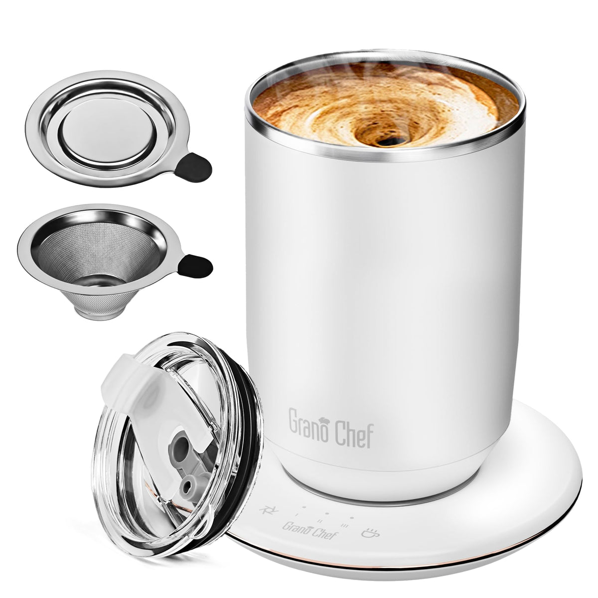Self-Heating 10oz Temperature Controlled Coffee Mug with Dripper K471