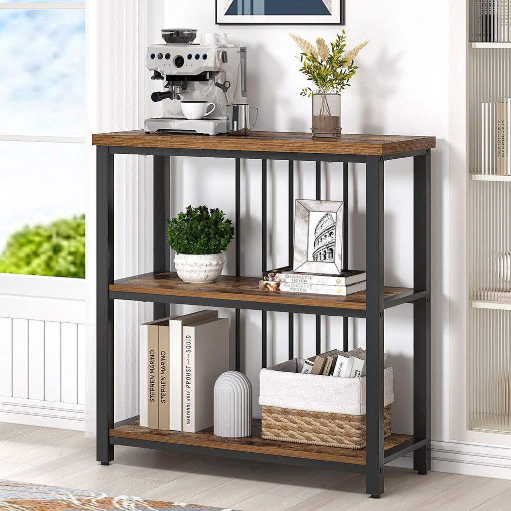 3 Tier Wood and Metal Bookshelf F659500