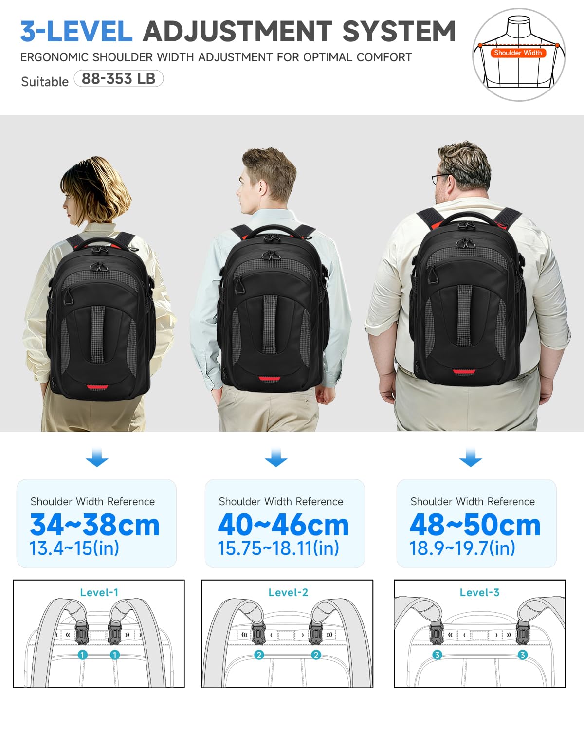 2-in-1 Detachable Backpack with Wheels T7000