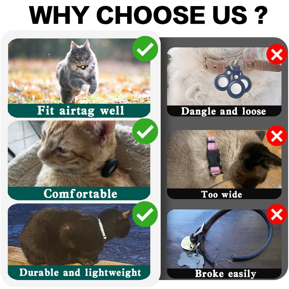 Breakaway Reflective Cat Collar with Air Tag Holder A208449