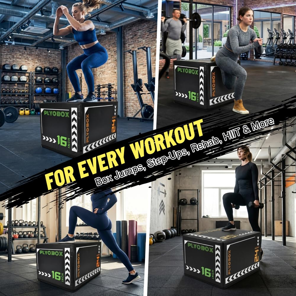 3-in-1 Non-Slip Foam Plyometric Jump Box P581381