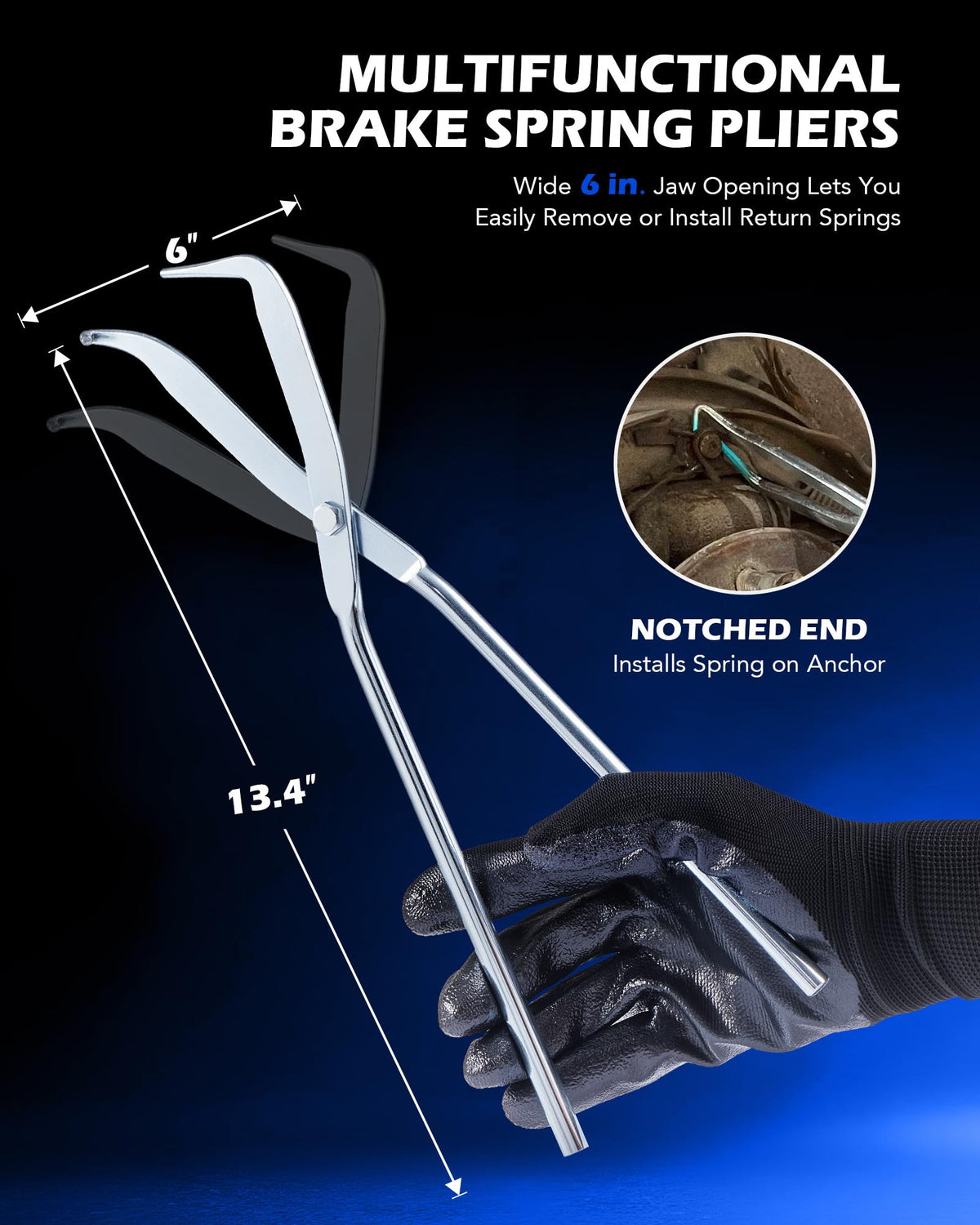 10pc Drum Brake Tool Kit with Spring Pliers and Adjusting Spoons Set Z57809