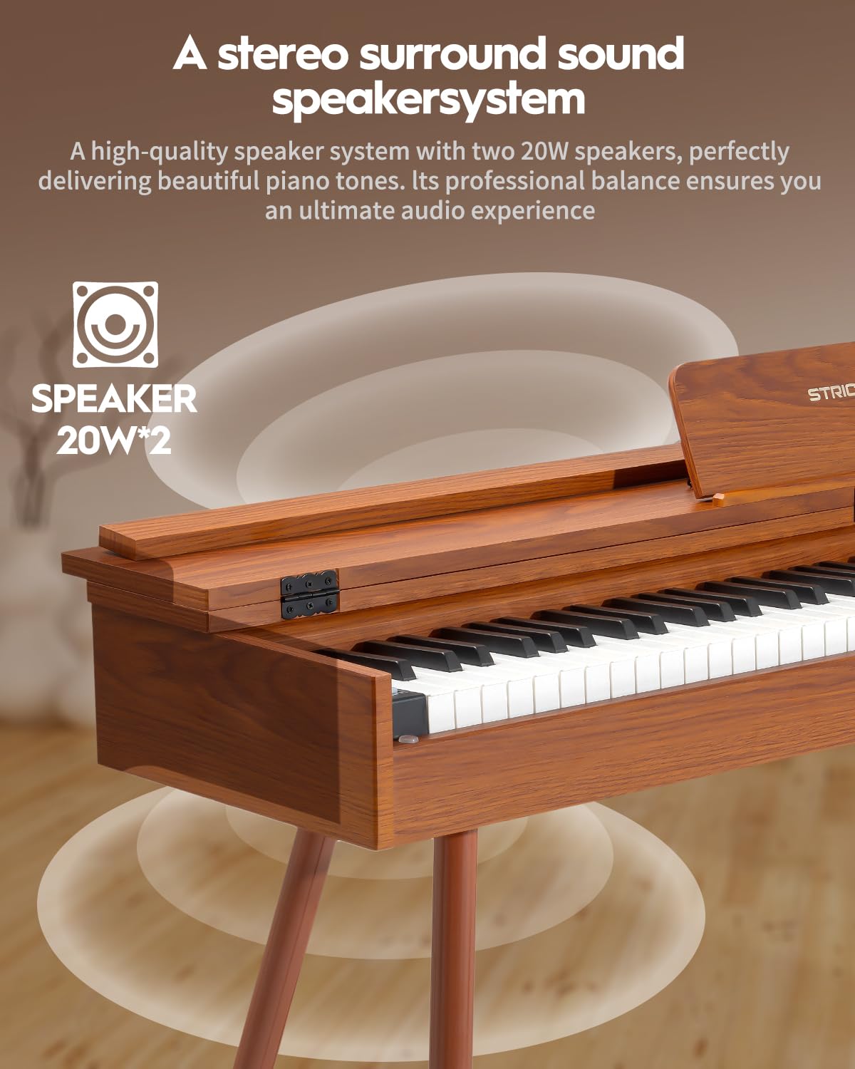 88 Key Hammer-Action Weighted Digital Piano with Stand G4184