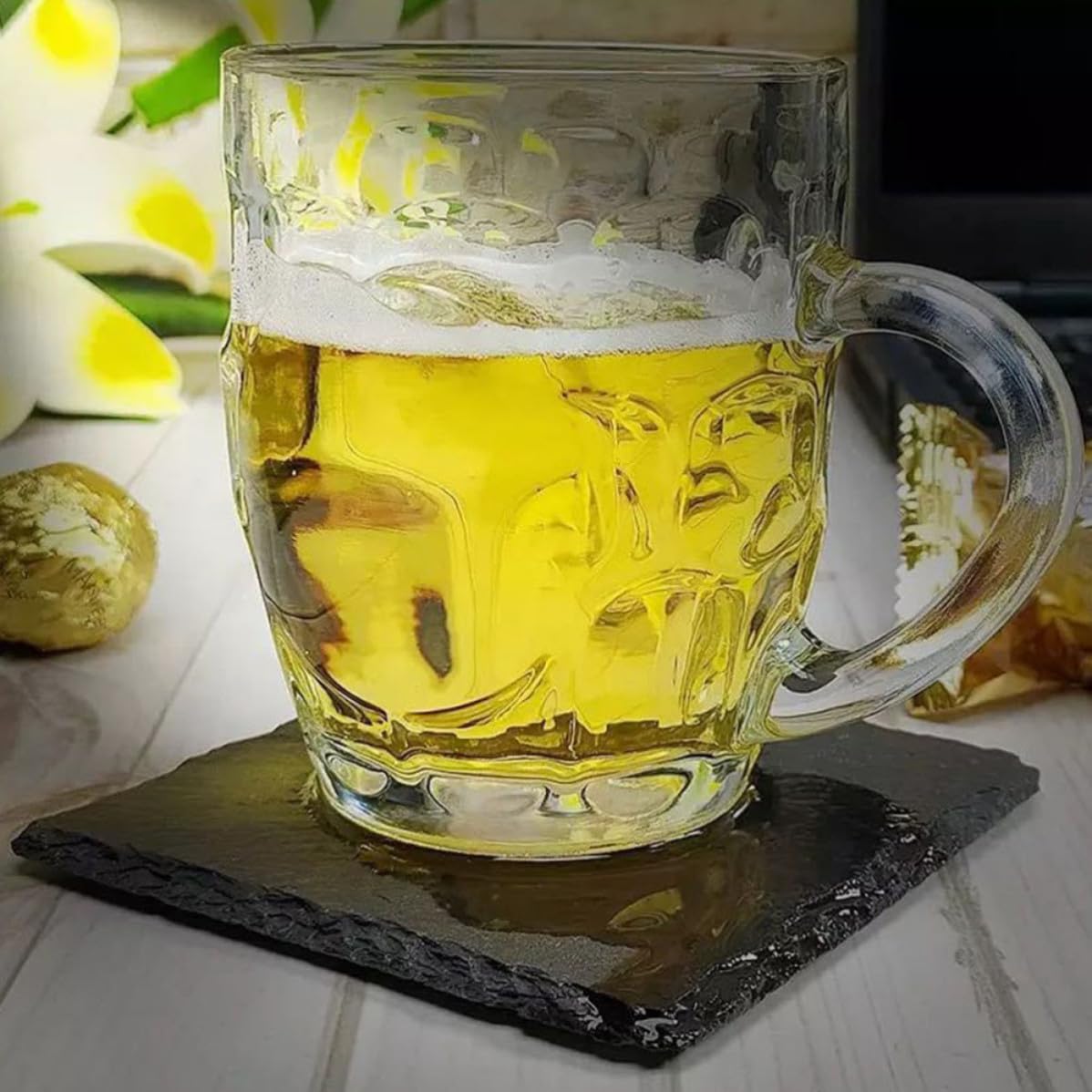 Natural Stone Square Drink Coasters Set A2996