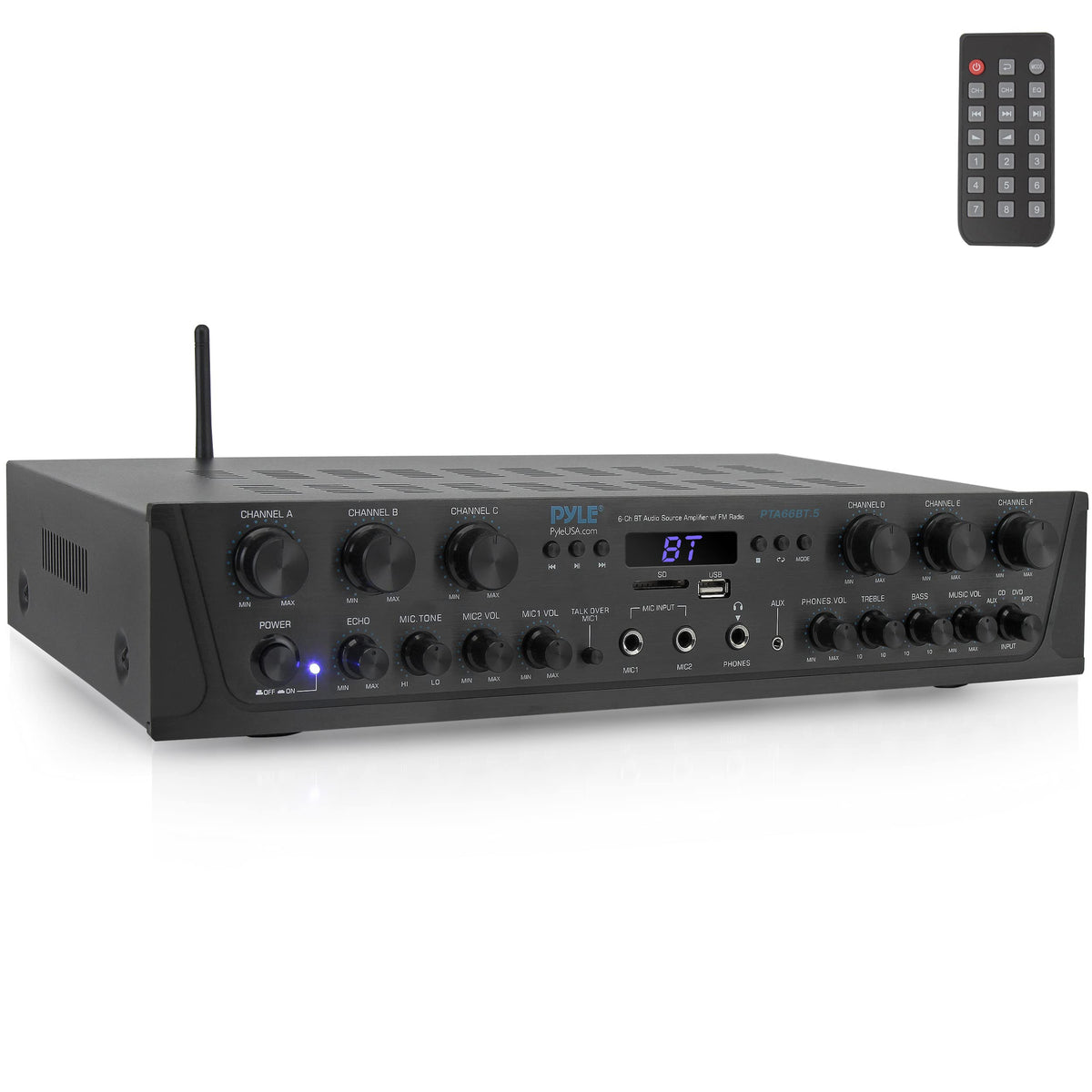 6 Channel 600 Watt Bluetooth Home Audio Amplifier U280