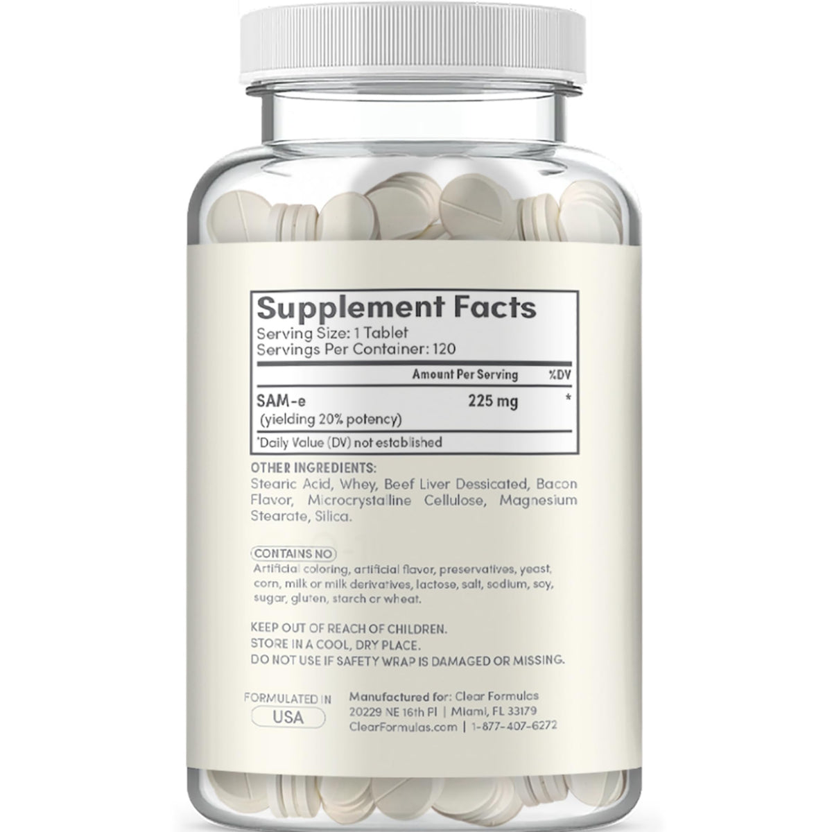 Chewable SAM-e Liver Support Supplement for Dogs 225mg I353152
