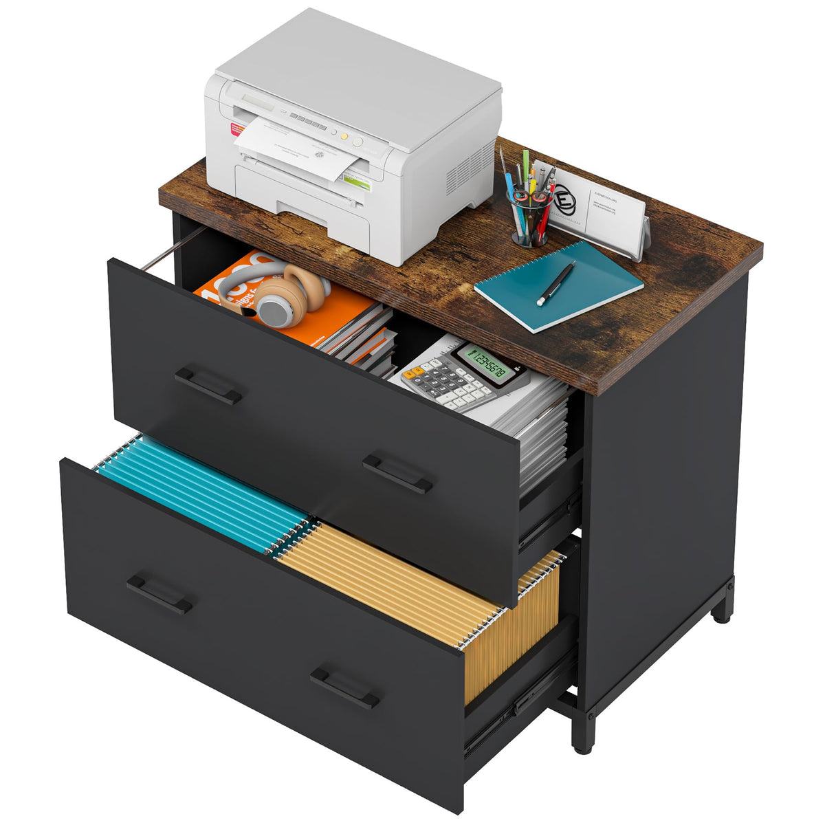 2-Drawer Wood File Cabinet R541