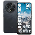 Unlocked Cell Phone Android 14, 6.9" HD+ 120Hz, 12GB +128GB, 6000mAh, 50MP Triple Camera, Dual 4G LTE, NFC, Black A12162