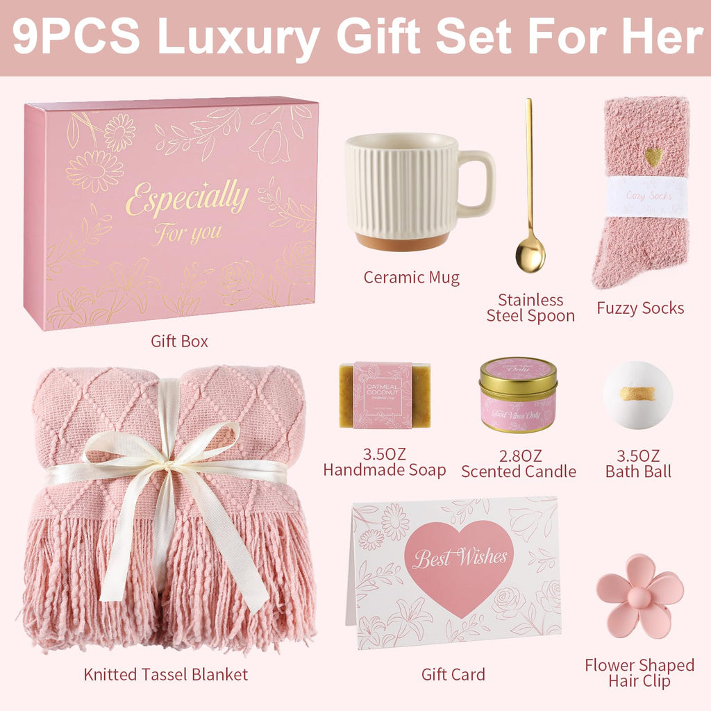 Get Well Soon Gifts Baskets for Women (Pink) T84242