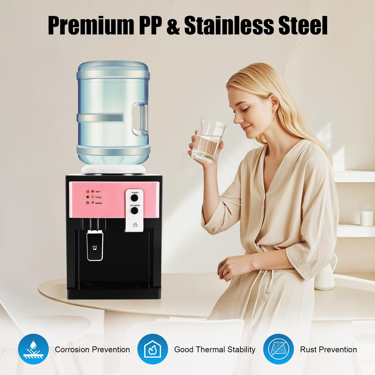 Top Loading Countertop Water Dispenser, 3 Temperature Setting O18140