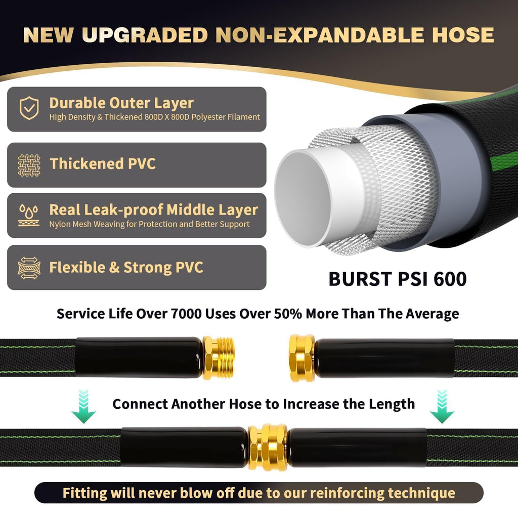 100 ft Heavy Duty No Kink Garden Hose S277