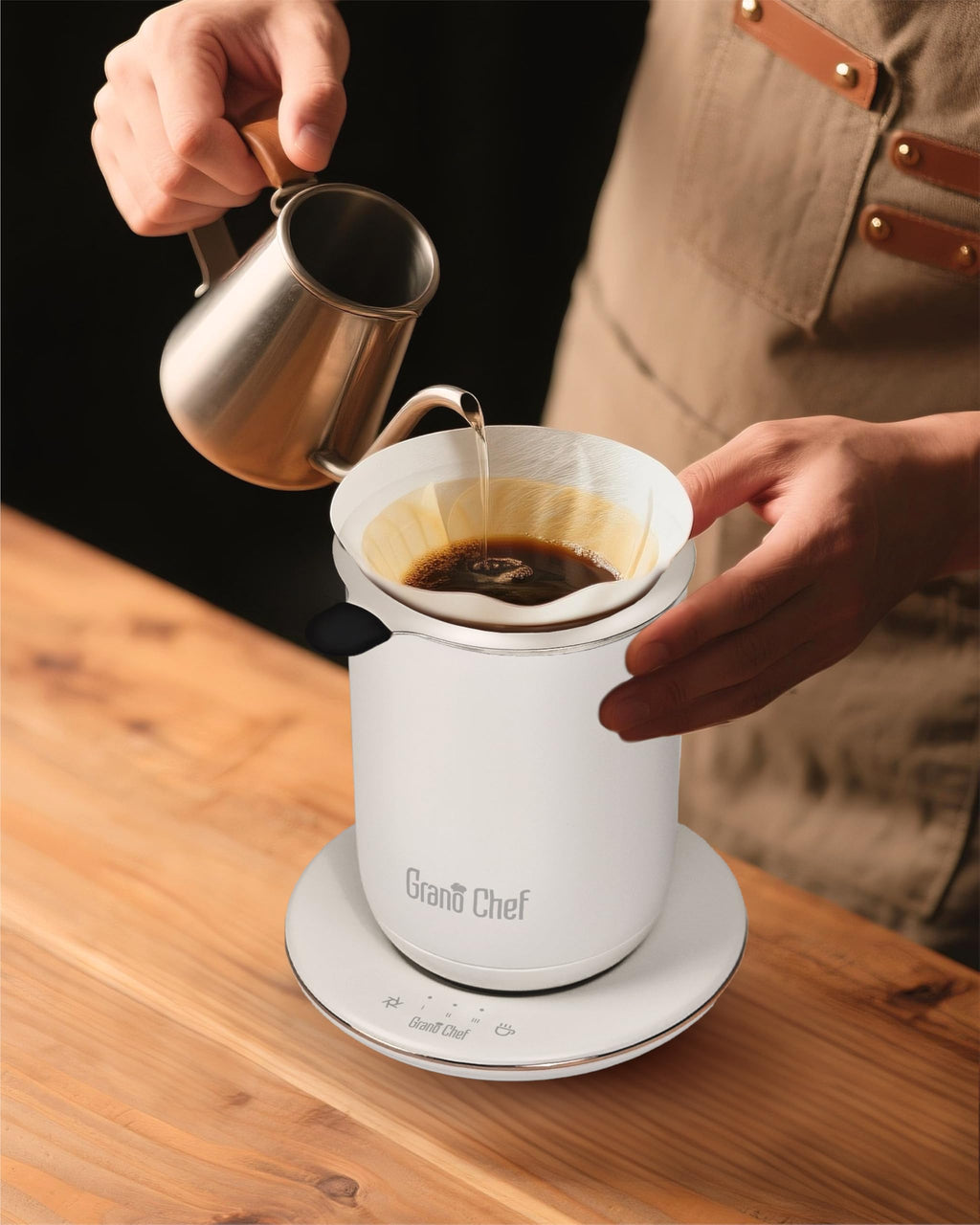 Self-Heating 10oz Temperature Controlled Coffee Mug with Dripper K471