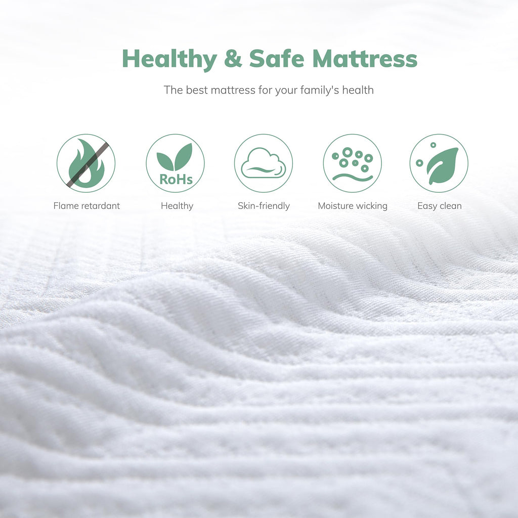 White 5 Inch Twin Memory Foam Mattress S831273